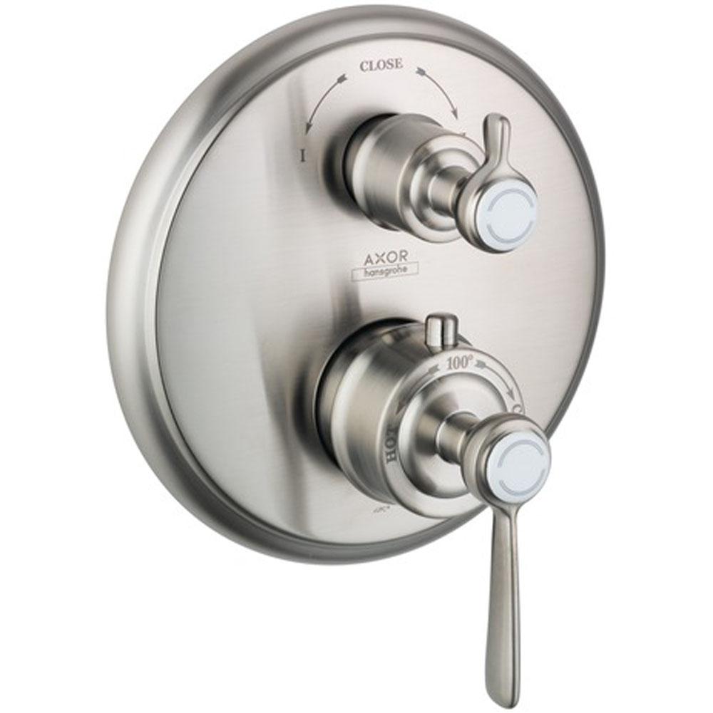 Axor Montreux Thermostatic Trim with Volume Control and Diverter in Brushed Nickel