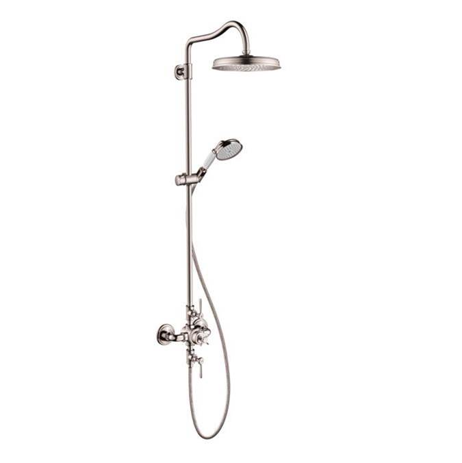 Axor Montreux Showerpipe 240 1-Jet, 1.8 GPM in Polished Nickel