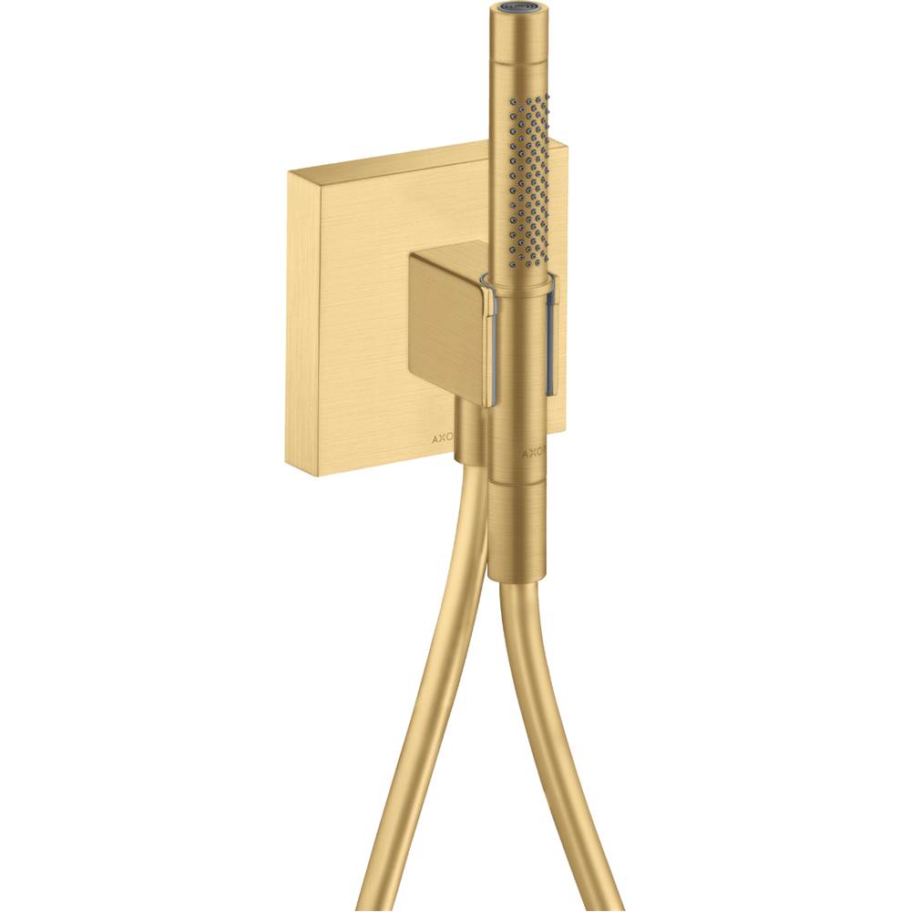 Axor ShowerSolutions Handshower Holder with Outlet 5'' x 5'' with Handshower, 1.75 GPM in Brushed Gold Optic