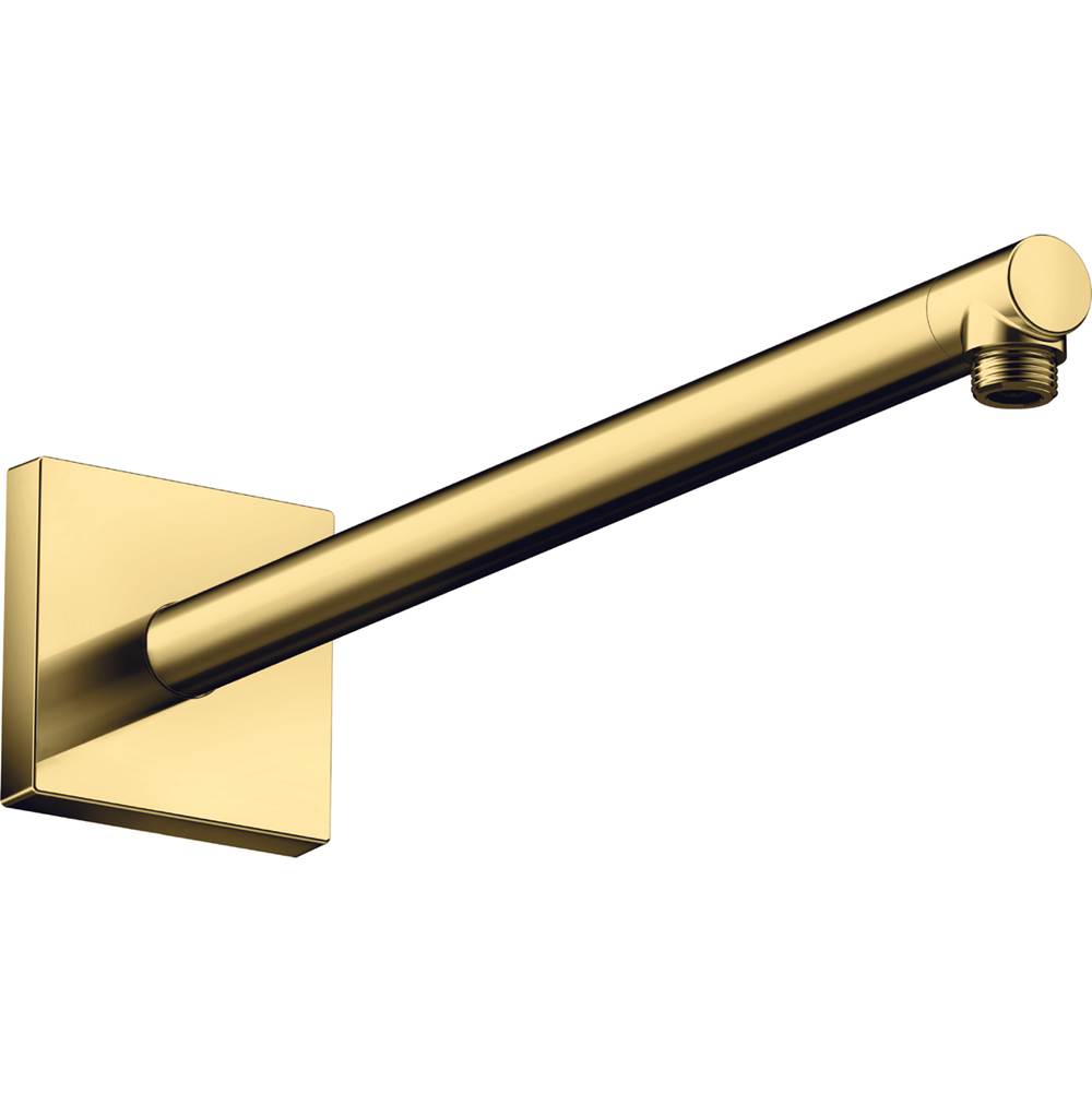 Axor ShowerSolutions Showerarm Square, 15'' in Polished Gold Optic