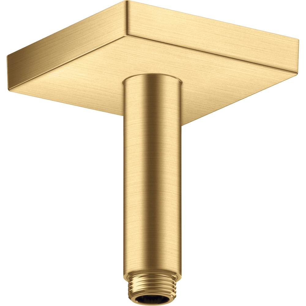 Axor ShowerSolutions Extension Pipe for Ceiling Mount Square, 4'' in Brushed Gold Optic