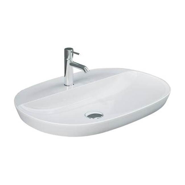 Barclay Variant 23-5/8'' x 16-1/2'' OvalDrop-In Basin,1-Hole W/Deck,WH