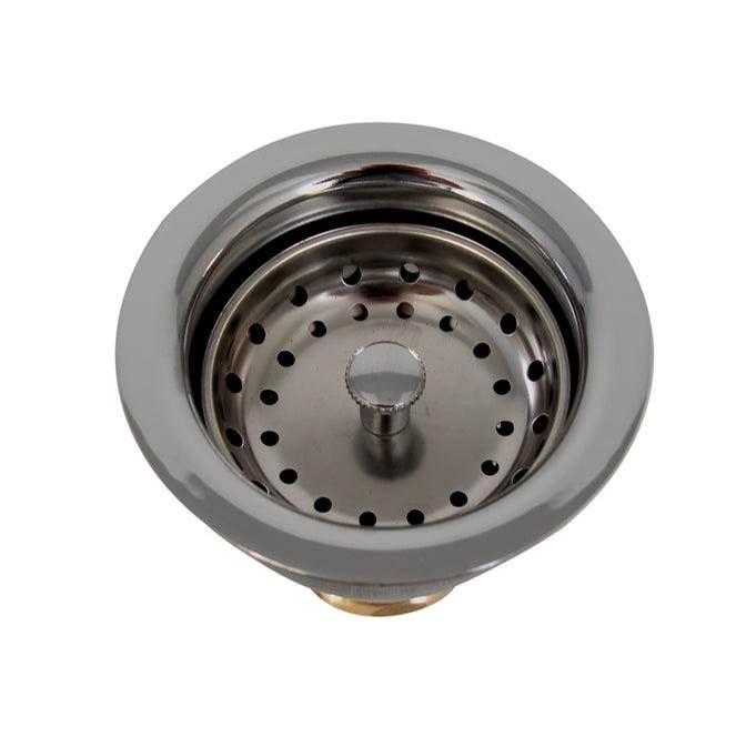 Barclay Kitchen Brass strainer w/3-1/2long Shank ,Polished Stainless