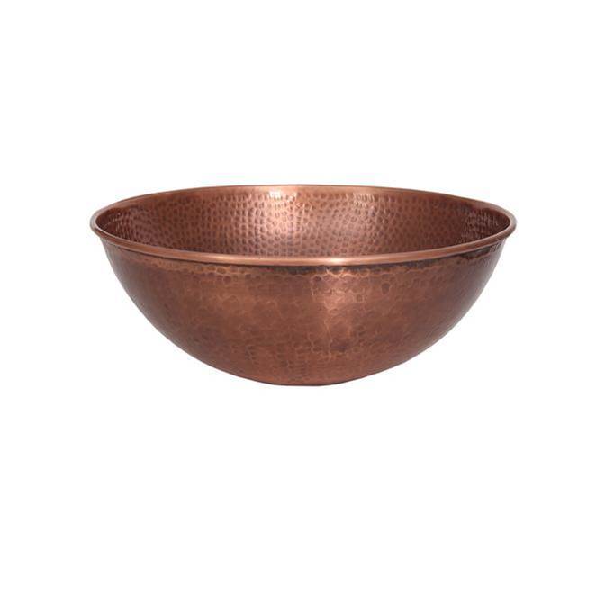 Barclay Goulane 14-1/2'' Round Basin Hammered, Antique Copper