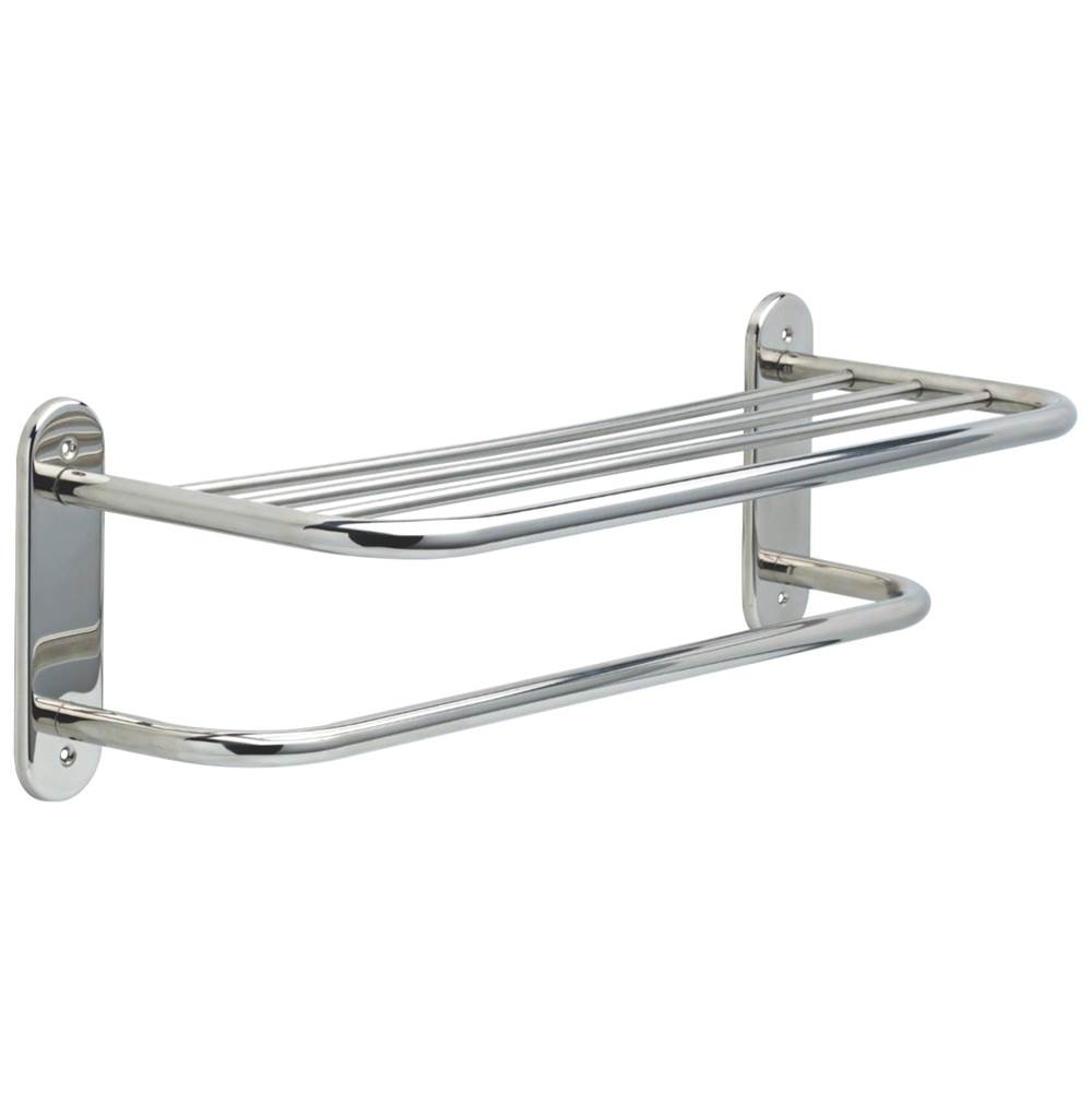 Delta Faucet Other 24'' Metal Towel Shelf with One Bar, Exposed Mounting