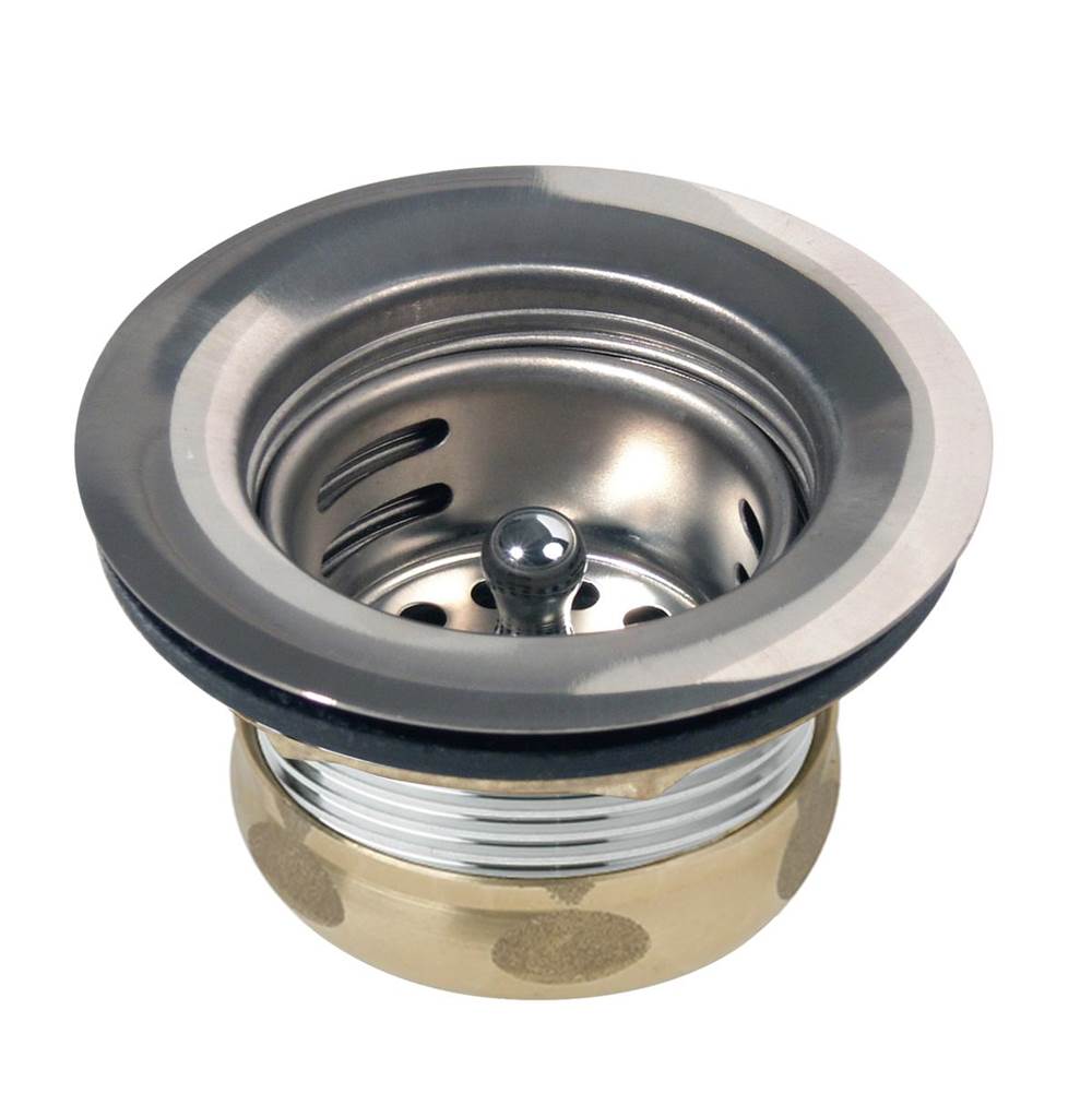 Elkay Dayton 2'' Stainless Steel Drain with Removable Basket Strainer and Rubber Stopper
