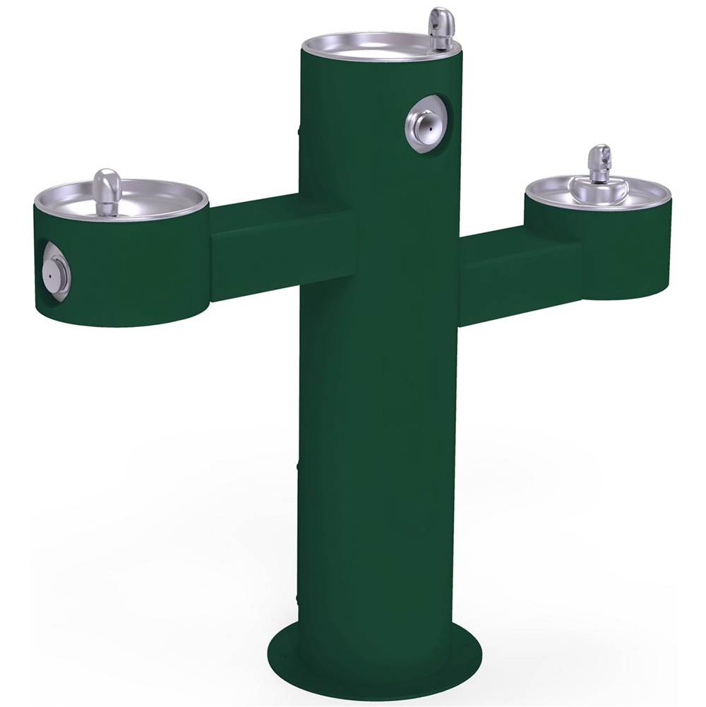 Elkay Outdoor Fountain Tri-Level Pedestal Non-Filtered, Non-Refrigerated Evergreen