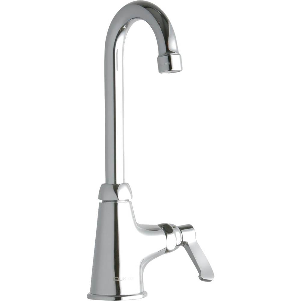 Elkay Single Hole with Single Control Faucet with 4'' Gooseneck Spout 2'' Lever Handle Chrome
