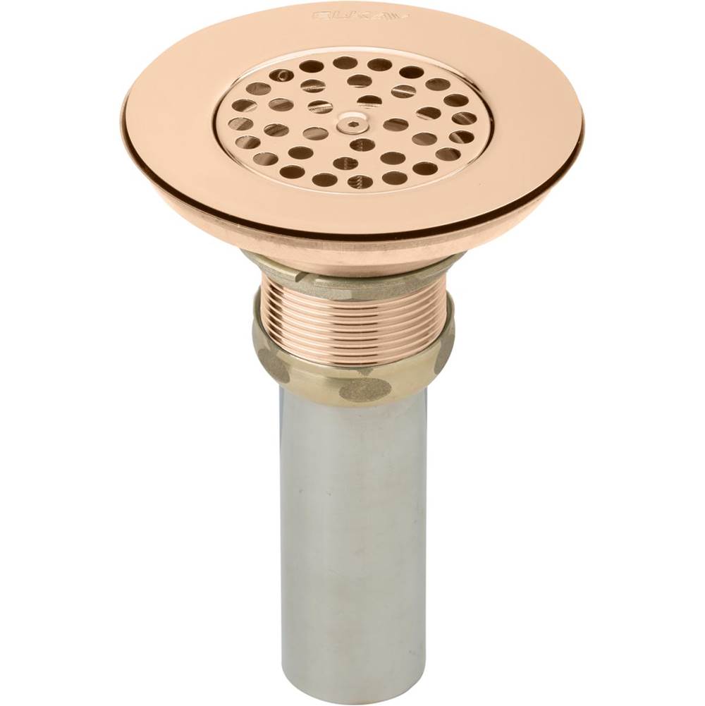 Elkay 3-1/2'' Drain CuVerro Antimicrobial Copper Body, Vandal-resistant Strainer and Tailpiece