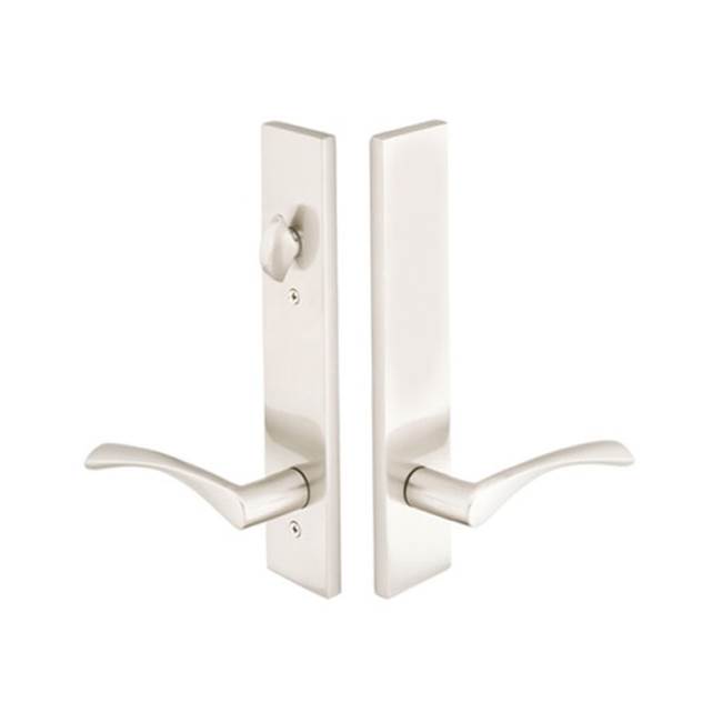 Emtek Multi Point C7, Non-Keyed American T-turn IS, Fixed Handles, Modern Style, 2'' x 10'', Athena Lever, LH, US19