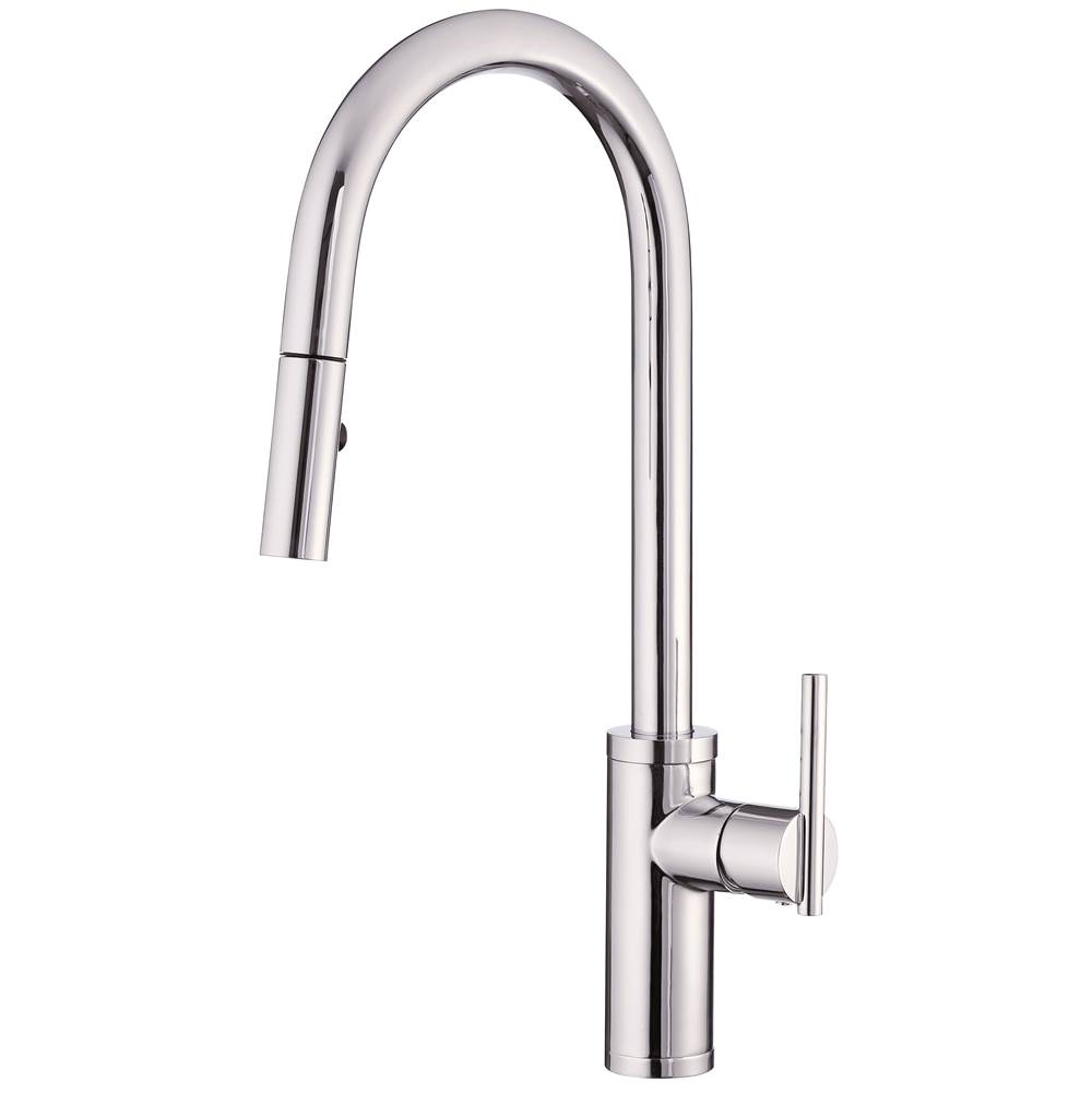 Gerber Plumbing Parma Cafe Pull-Down Kitchen Faucet w/ SnapBack Retraction 1.75gpm Chrome