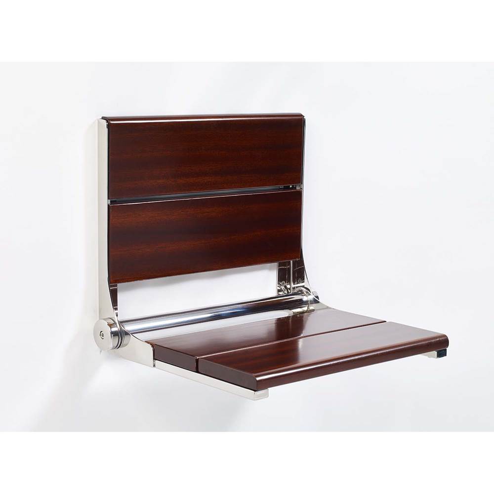 Health at Home 18'' Walnut seat. Polished Stainless frame. Up to 500lbs.
