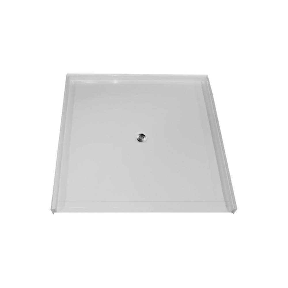 Health at Home Acrylic Barrier Free Shower Base 60 X 60'' Center