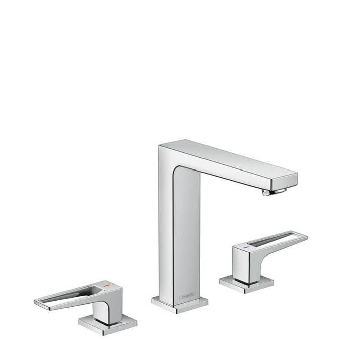 Hansgrohe Metropol Widespread Faucet 160 with Loop Handles and Pop-Up Drain, 1.2 GPM in Chrome