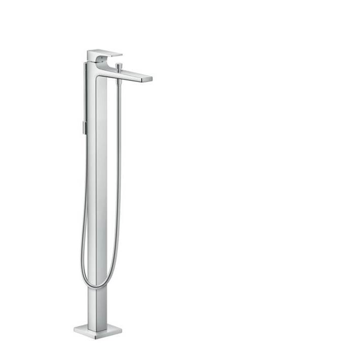 Hansgrohe Metropol Freestanding Tub Filler Trim with Lever Handle and 1.75 GPM Handshower in Chrome