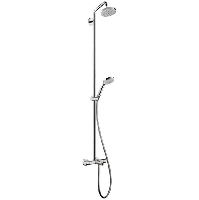 Hansgrohe Croma Showerpipe 150 1-Jet with Tub Filler, 2.0 GPM in Chrome