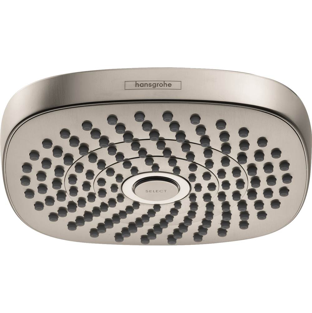 Hansgrohe Croma Select E Showerhead 180 2-Jet, 2.5 GPM  in Brushed Nickel