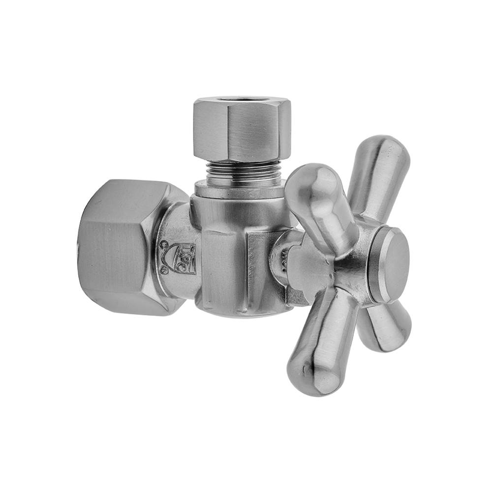 Jaclo Quarter Turn Angle Pattern 3/8'' IPS x 3/8'' O.D. Supply Valve with Standard Cross Handle