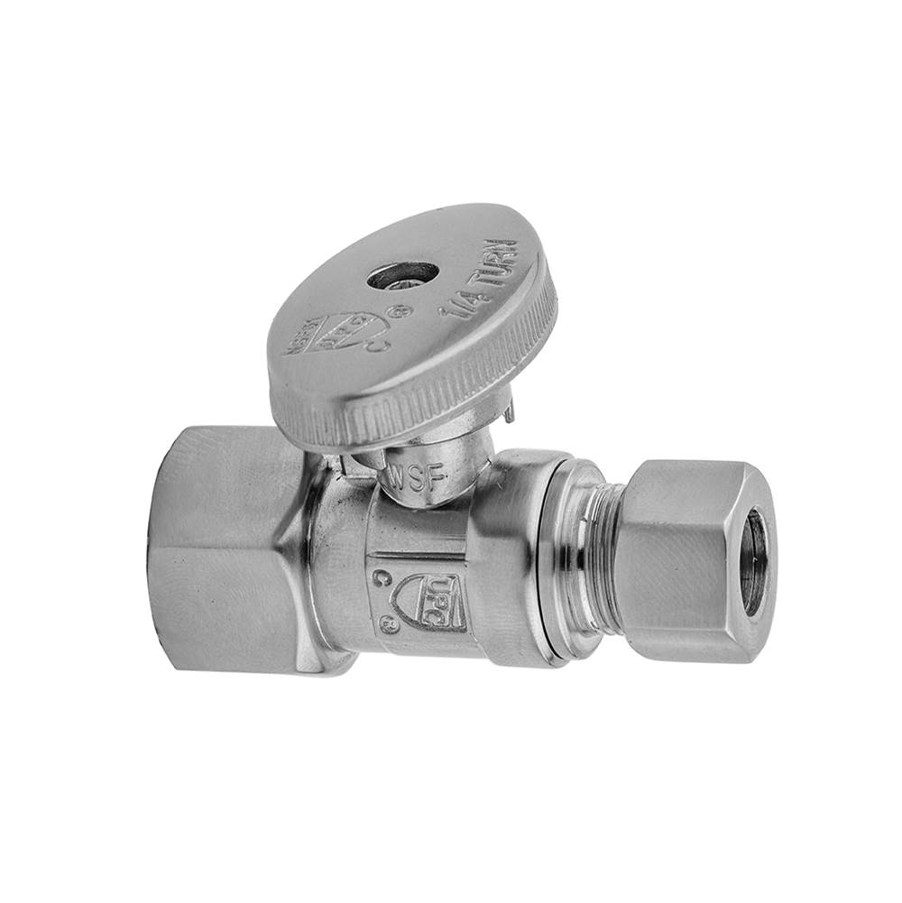 Jaclo Quarter Turn Straight Pattern 3/8'' IPS x 3/8'' O.D. Supply Valve with Oval Handle