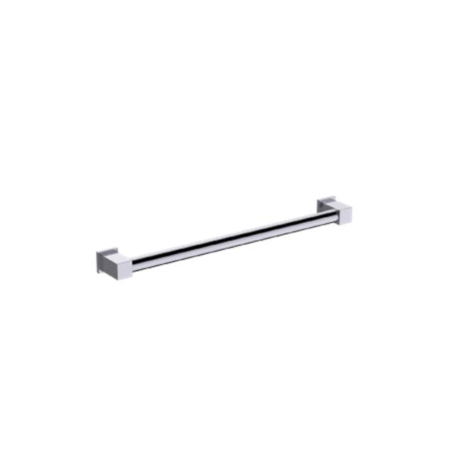 Kartners 9800 Series  42-inch Round Grab Bar with Square Ends-Polished Chrome