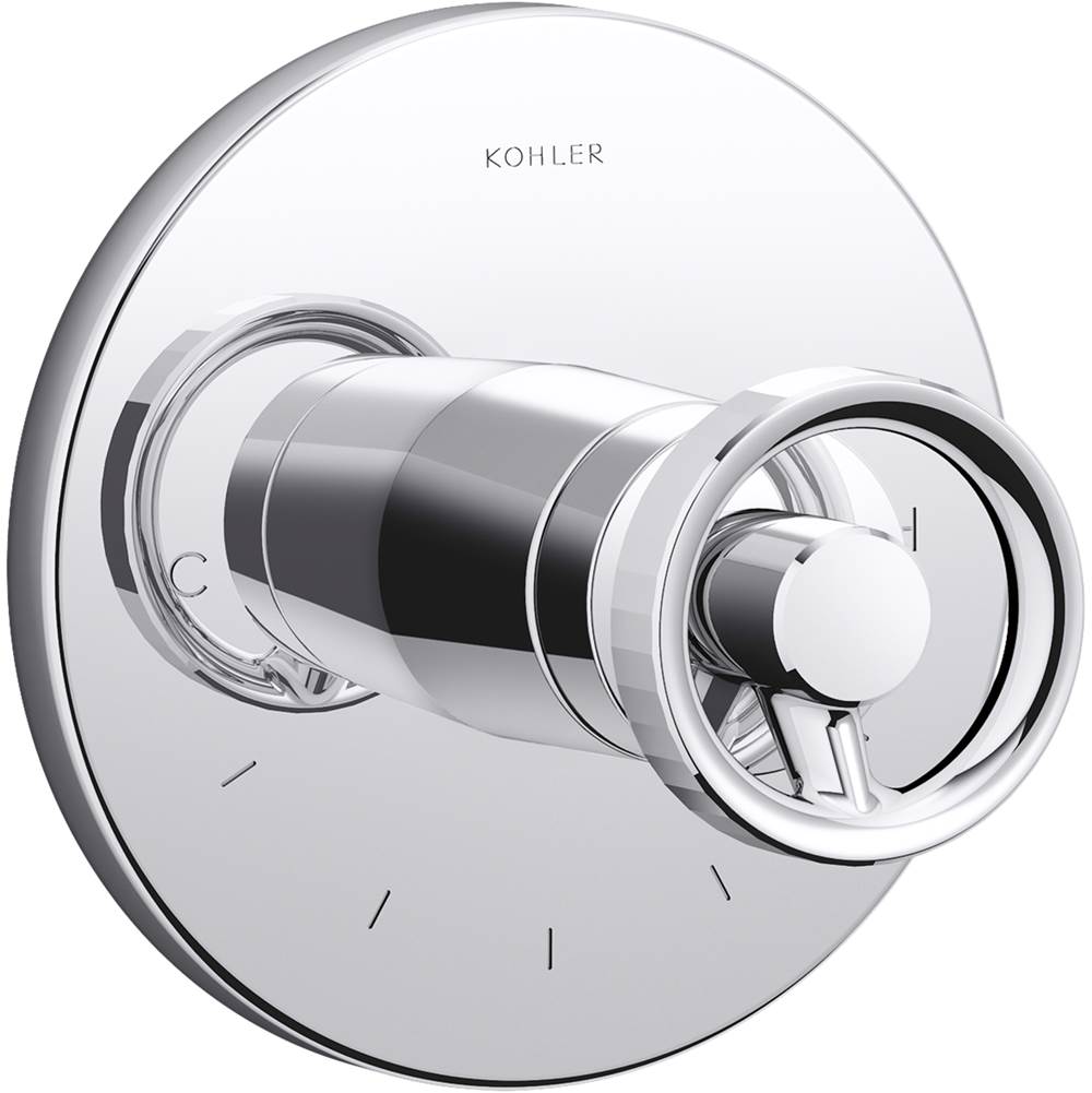 Kohler Components™ thermostatic valve trim with Industrial handle