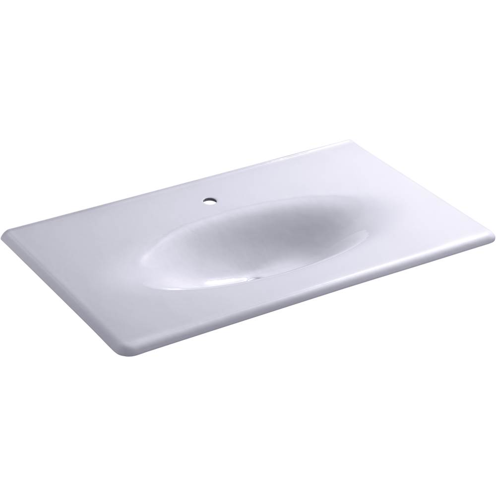Kohler Iron/Impressions® 37'' vanity-top bathroom sink with single faucet hole