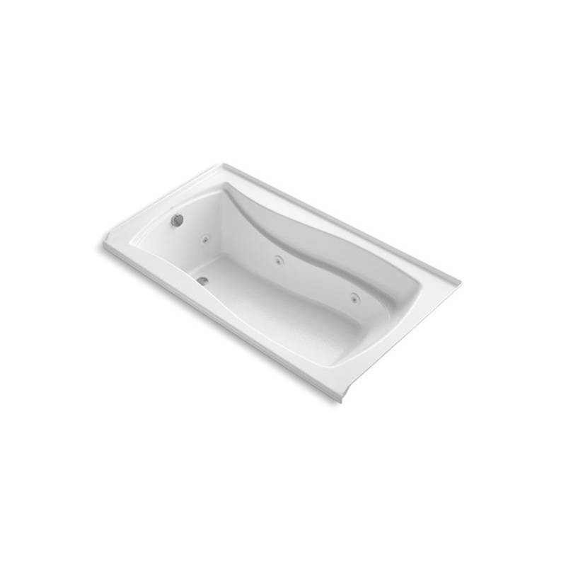 Kohler Mariposa® 66'' x 35-7/8'' alcove whirlpool bath with Bask® heated surface, integral flange, and left-hand drain