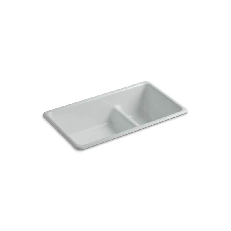 Kohler Iron/Tones® 33'' x 18-3/4'' x 9-5/8'' Smart Divide® Top-mount/undermount large/medium kitchen sink