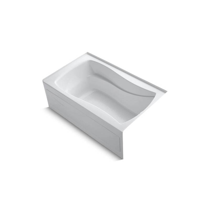 Kohler Mariposa® 60'' x 36'' alcove bath with Bask® heated surface, integral apron, integral flange and right-hand drain