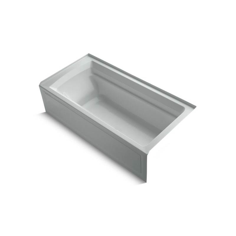Kohler Archer® 72'' x 36'' alcove bath with Bask® heated surface, integral apron, and right-hand drain