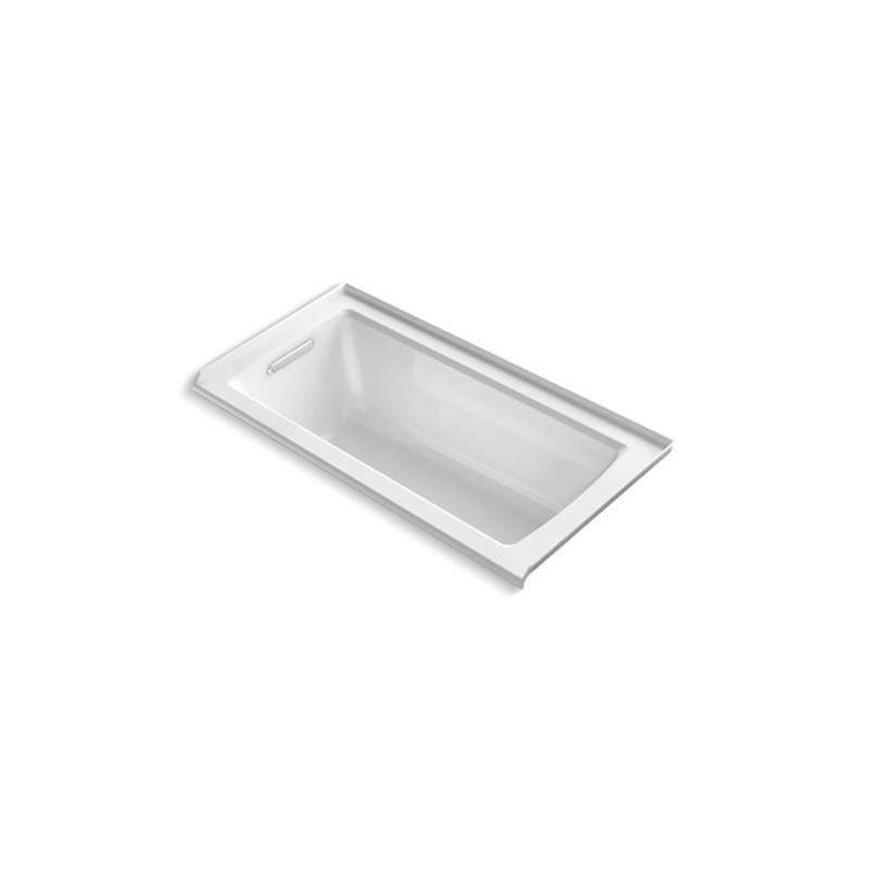 Kohler Archer® 60'' x 30'' alcove bath with Bask® heated surface, integral flange and left-hand drain