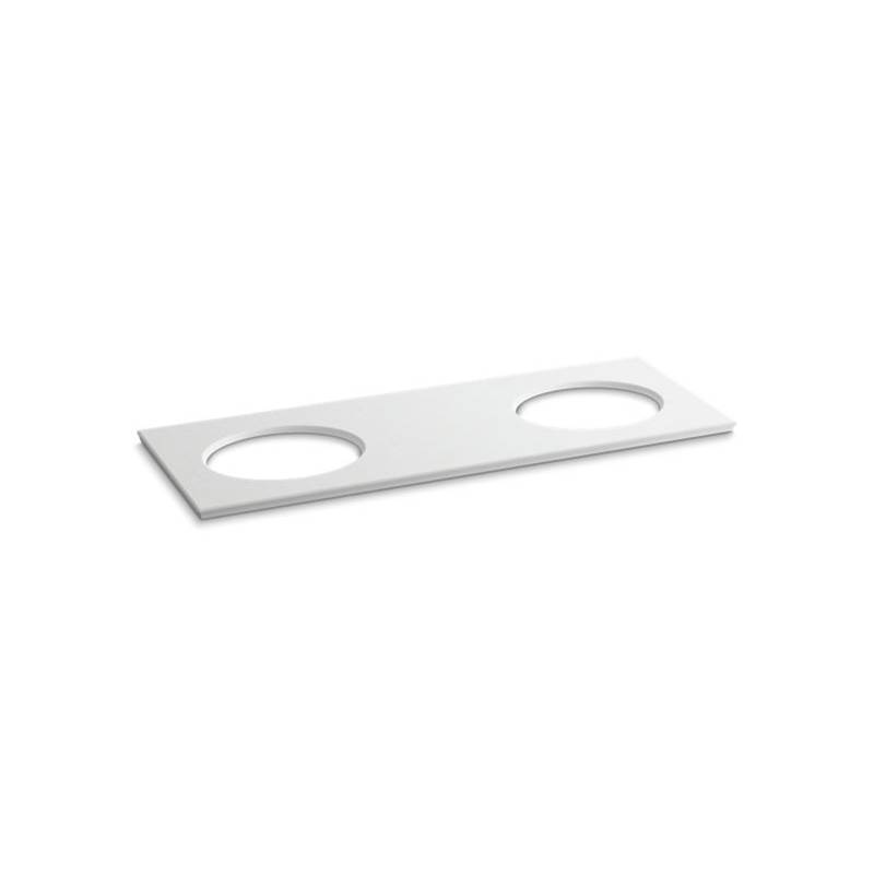 Kohler Solid/Expressions® 61'' vanity-top with double Verticyl® oval cutout