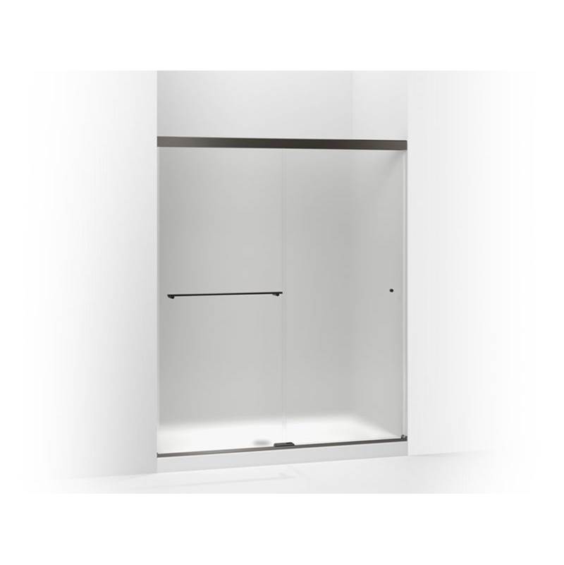 Kohler Revel® Sliding shower door, 70'' H x 56-5/8 - 59-5/8'' W, with 1/4'' thick Frosted glass