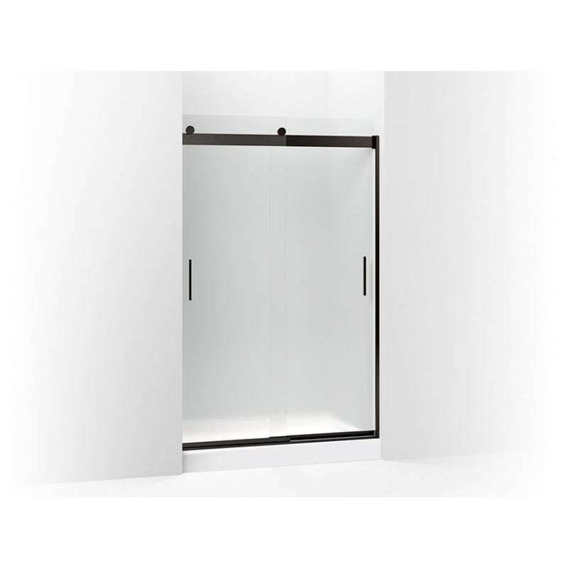 Kohler Levity® Sliding shower door, 74'' H x 43-5/8 - 47-5/8'' W, with 1/4'' thick Frosted glass