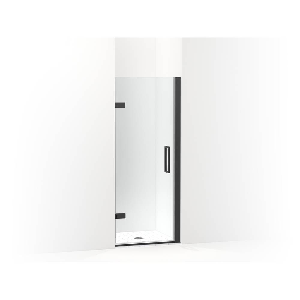 Kohler Composed 27-5/8-in-28-3/8-in W X 71-1/2-in H Frameless Pivot Shower Door With 3/8-in Crystal Clear Glass And Back-to-back Vertical Door Pulls