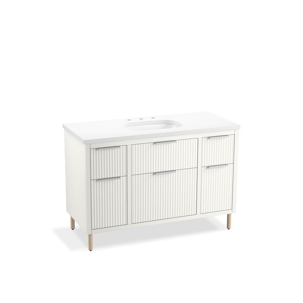Kohler Spacity 48 in. Wall-Hung Bathroom Vanity Cabinet With Sink And Quartz Top