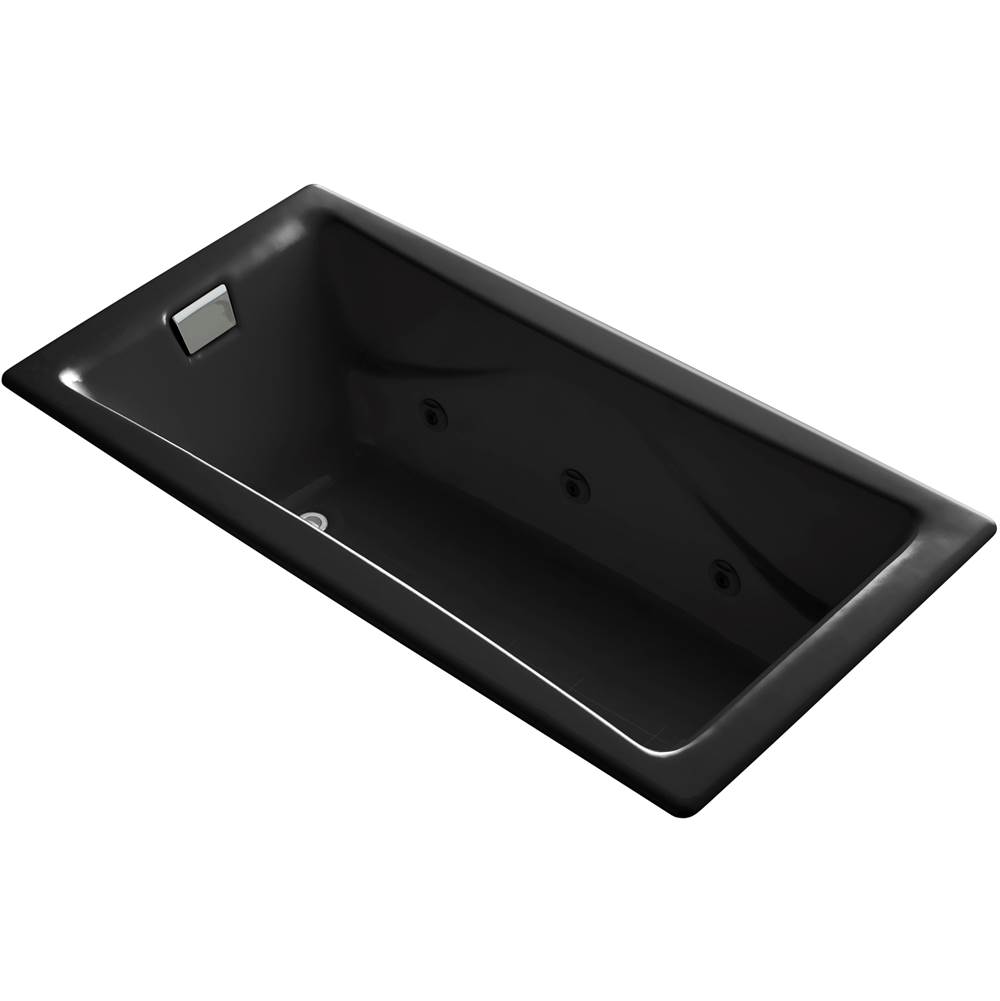 Kohler Tea-for-Two® 71-3/4'' x 36'' drop-in/undermount whirlpool bath with end drain