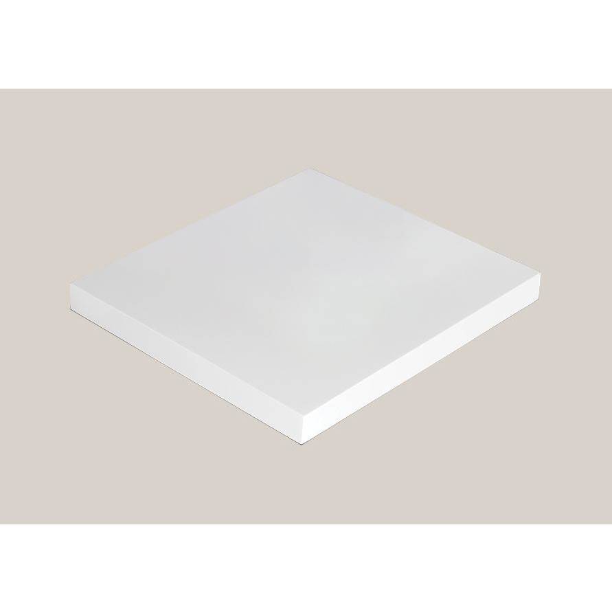 Madeli Urban-18 24''W Solid Surface , Slab No Cut-Out. Glossy White, 24''X 18''X 3/4''
