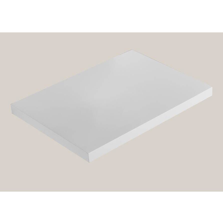 Madeli Urban-18 30''W Solid Surface , Slab No Cut-Out. Glossy White, 30''X 18''X 3/4''