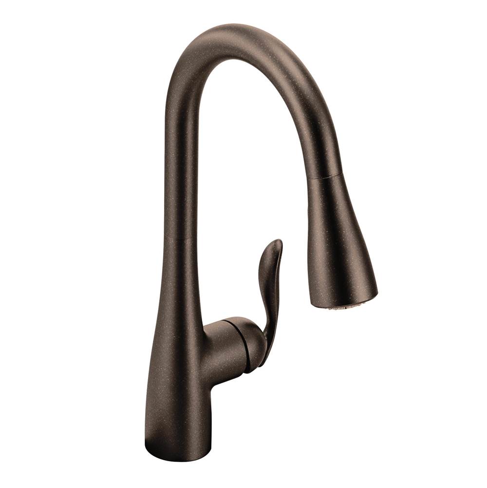 Moen Arbor One-Handle Pulldown Kitchen Faucet Featuring Power Boost and Reflex, Oil Rubbed Bronze