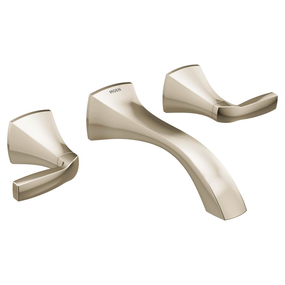 Moen Voss Wall Mount 2-Handle Bathroom Faucet Trim Kit in Polished Nickel (Valve Sold Separately)