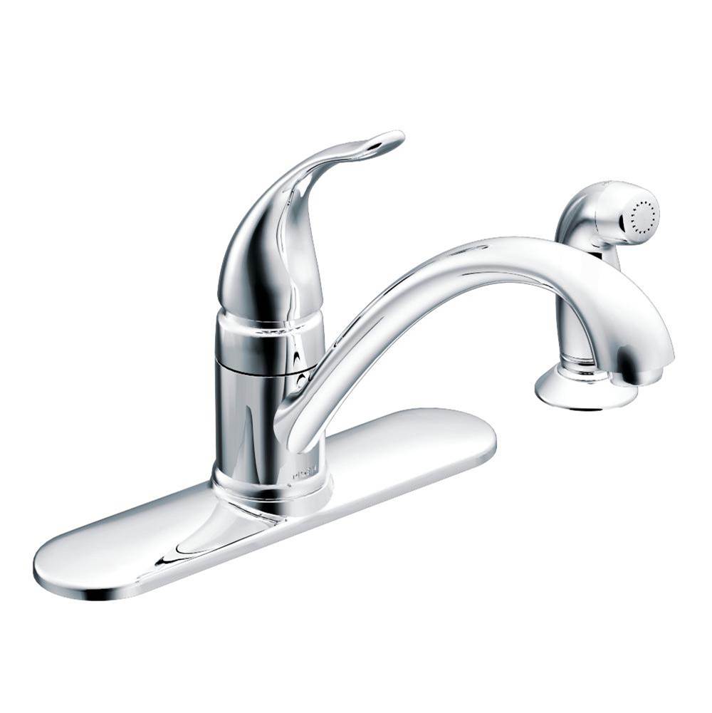 Moen Torrance Chrome Single-Handle Lever Kitchen Faucet with Side Spray
