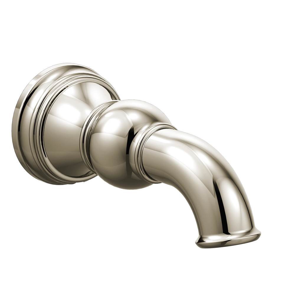 Moen Weymouth 1/2-Inch Slip Fit Connection Non-Diverting Tub Spout, Polished Nickel