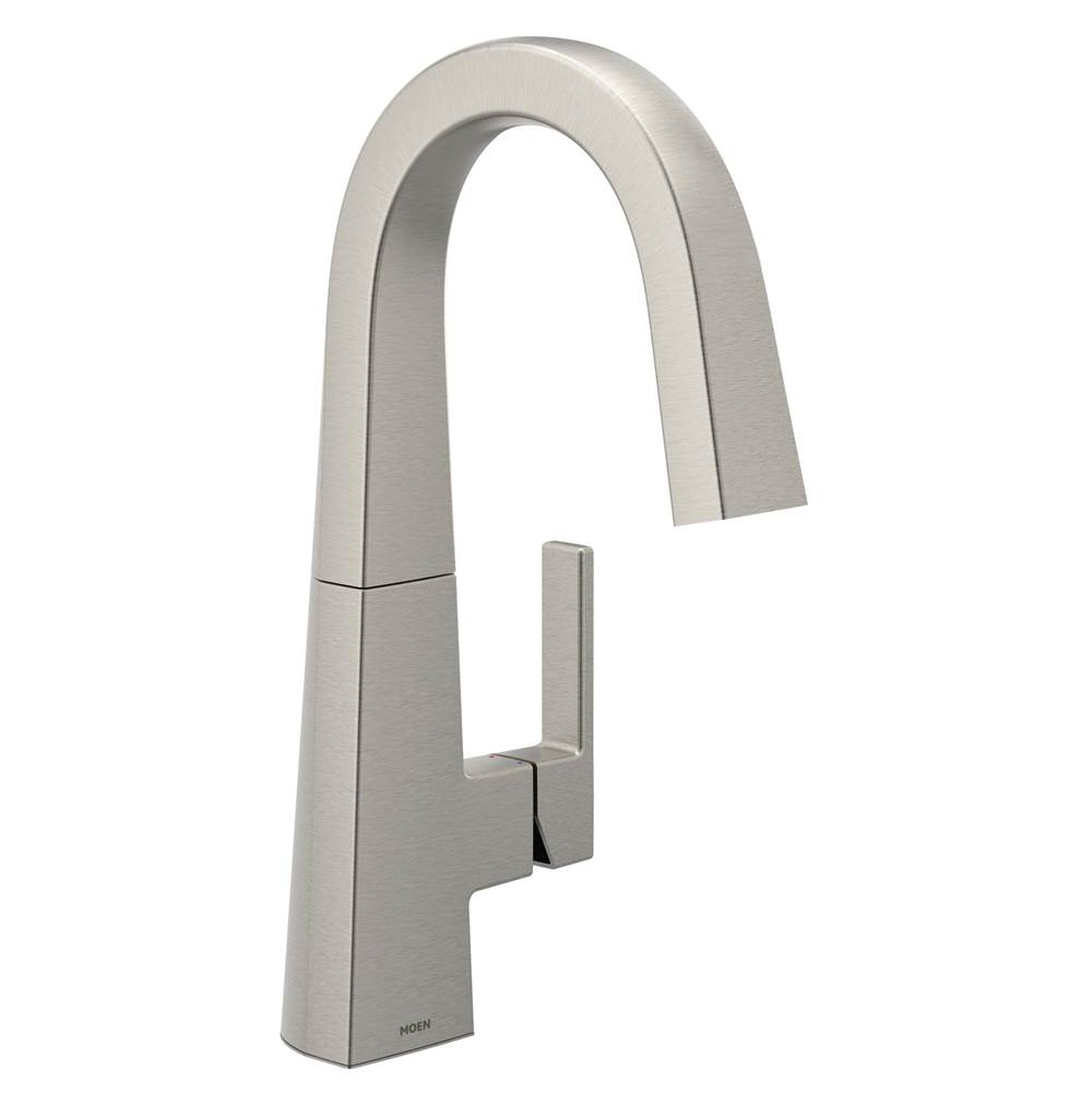 Moen Nio One-Handle Bar Faucet, Includes Secondary Finish Handle Option, Spot Resist Stainless