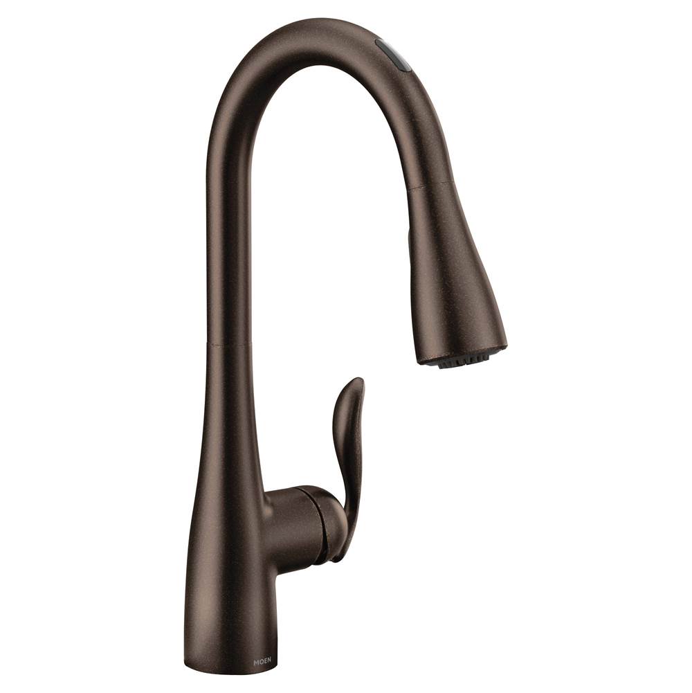 Moen Arbor Smart Faucet Touchless Pull Down Sprayer Kitchen Faucet with Voice Control and Power Boost, Oil Rubbed Bronze