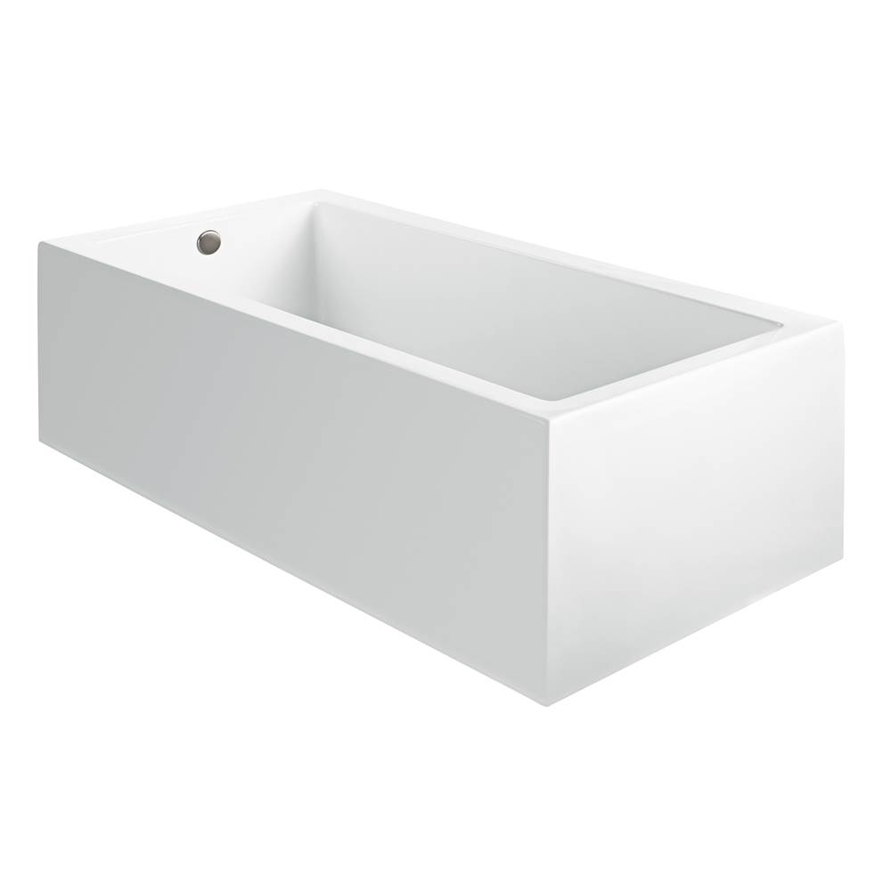 MTI Baths Andrea 17A Acrylic Cxl Sculpted 1 Side Air Bath Elite - White (54X30)
