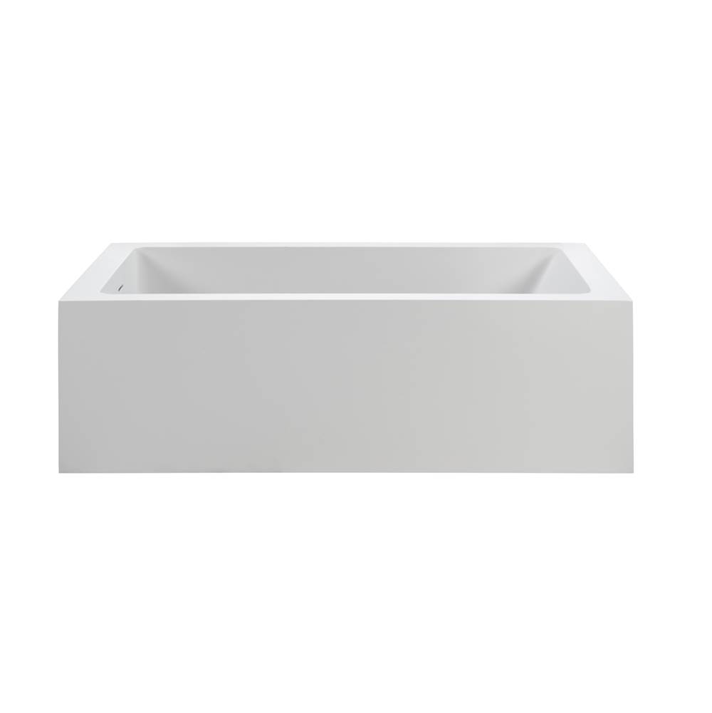 MTI Baths Maddux Sculpturestone Freestanding Air Bath - Gloss Biscuit (60 X32)