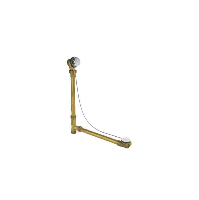 Mountain Plumbing Brass Body Cable Operated Bath Waste & Overflow Drain with Patented Flexible Overflow Neck for 21'' Center Drain Tub