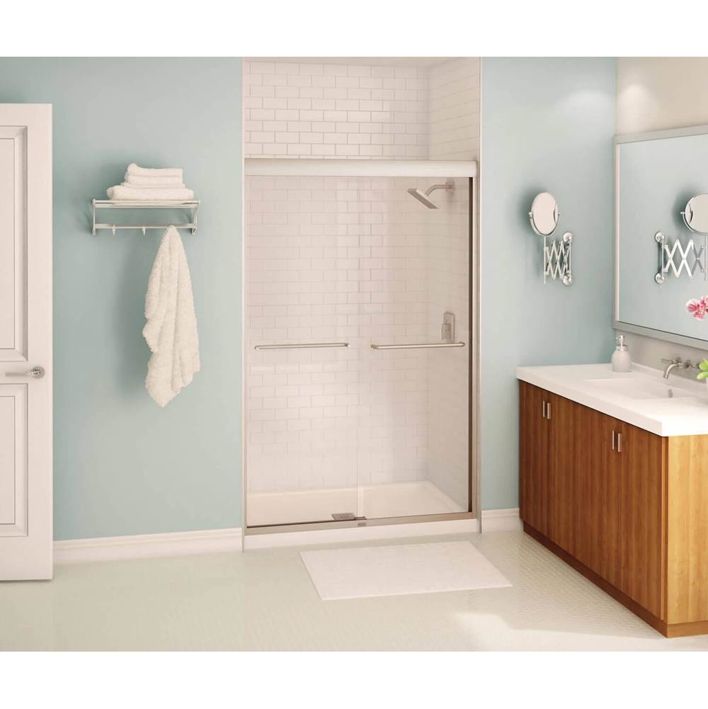 Maax Kameleon SC 43-47 x 71 in. 8 mm Sliding Shower Door for Alcove Installation with Clear glass in Brushed Nickel
