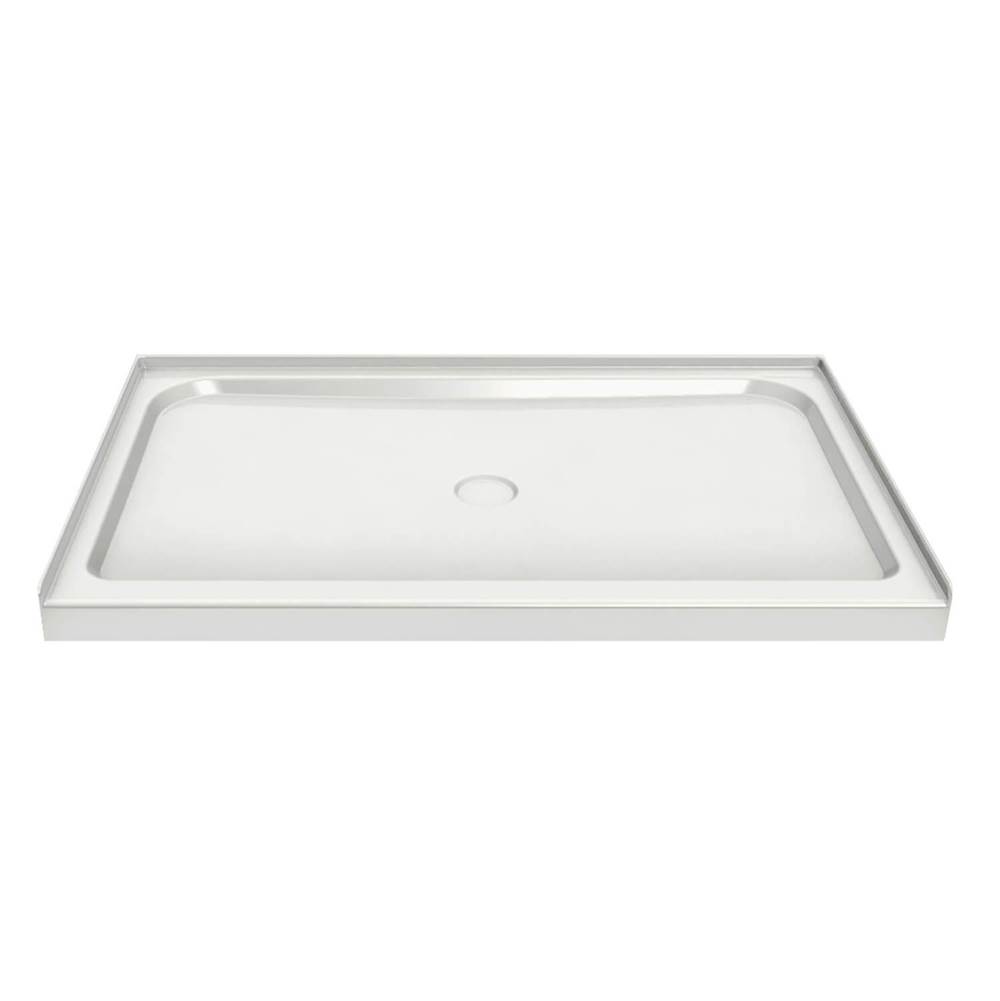 Maax Rectangular Base 4234 3 in. Acrylic Alcove Shower Base with Center Drain in White